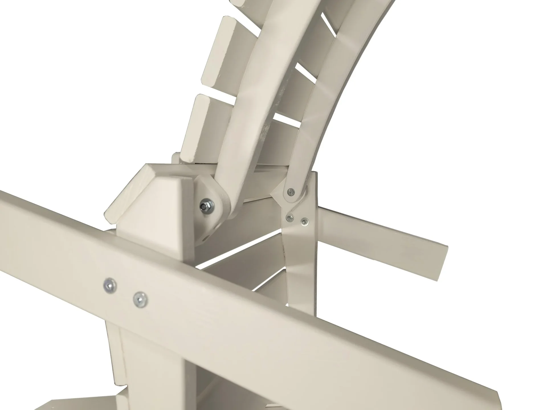 Deckchair mit Fußablage, weiß lackiert - 0