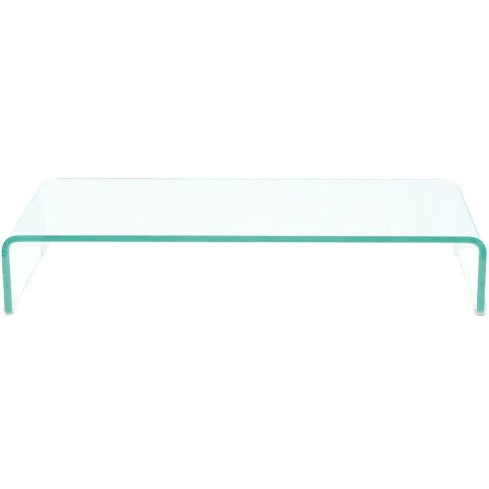 TV-Schrank/Monitorerhöhung transparent 80x30x13 cm Glas - 2