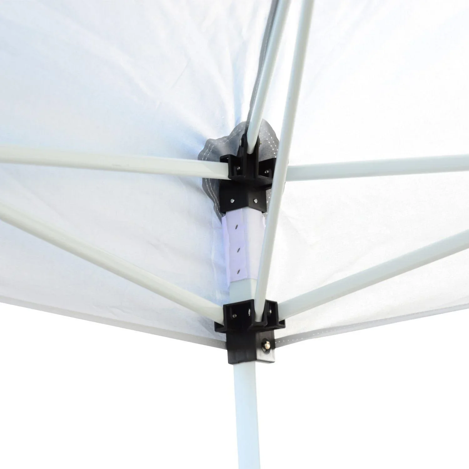 Faltpavillon Faltzelt mit Seitenwänden 3x3m Weiß - 0