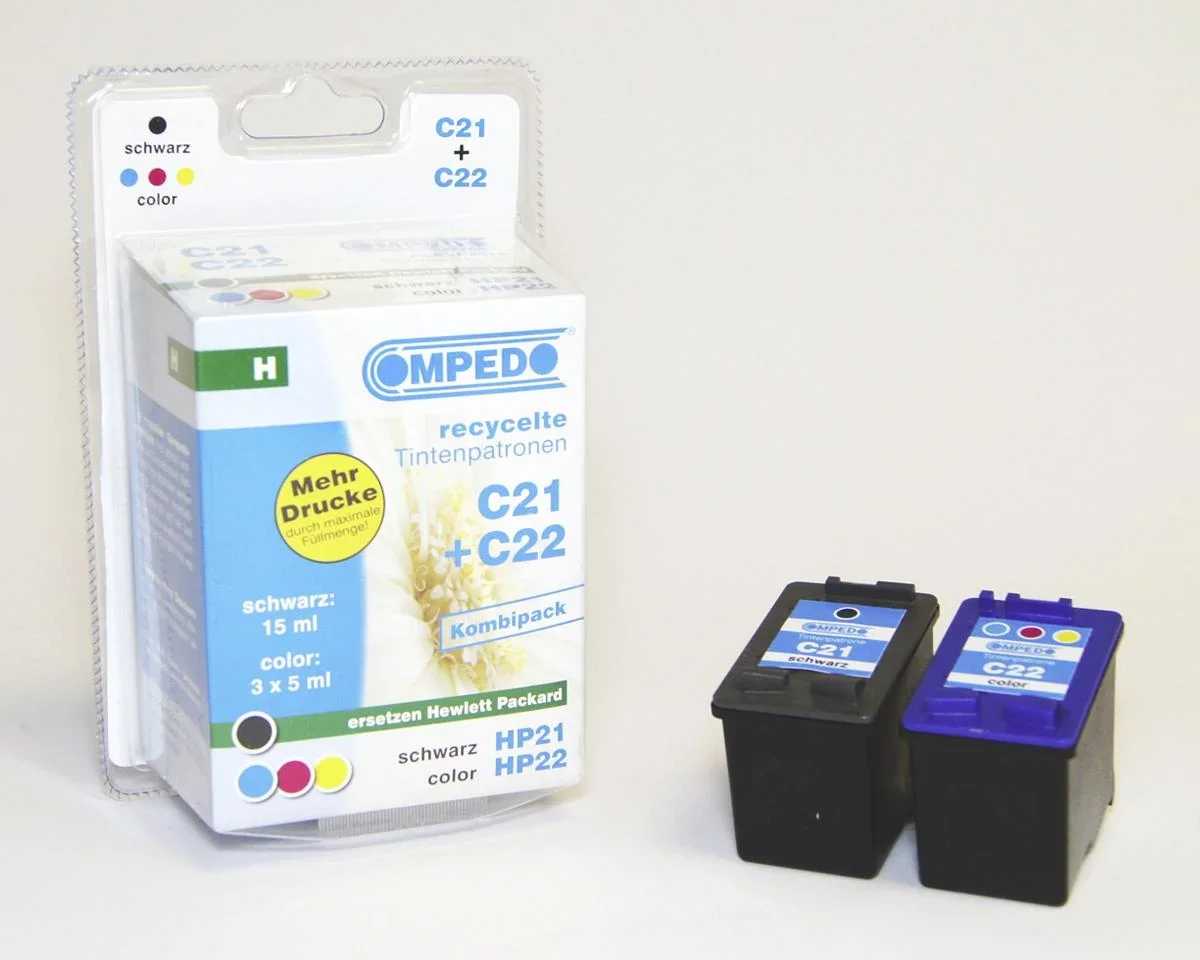 Druckerpatrone für HP 21+22 2er Multipack (BK/COL) - 0