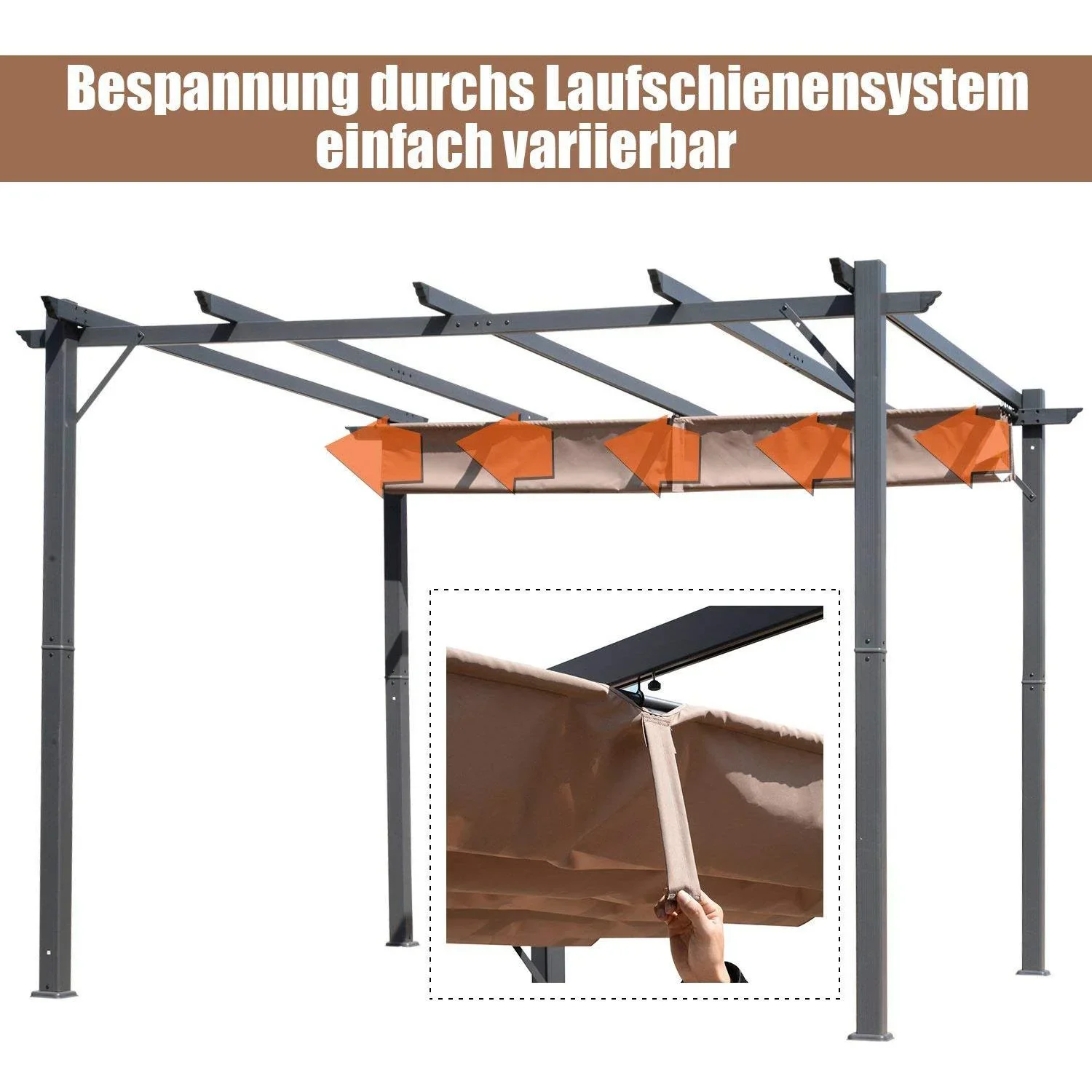 Pergola mit Schiebedach - 4