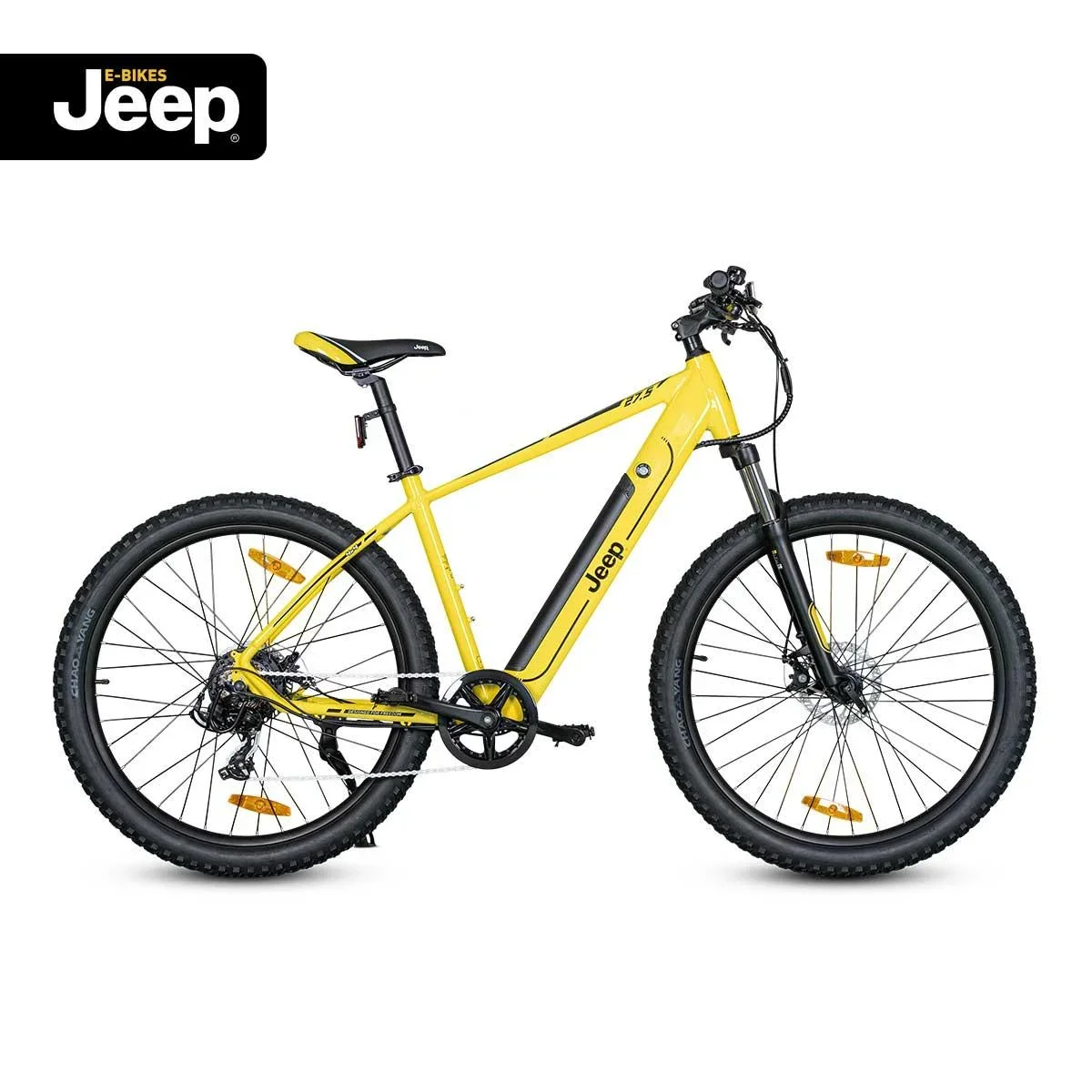 Unisex Mountain E-Bike, 27,5 Zoll, Rahmengröße 48 cm, 7-Gang Kettenschaltung, yellow, MHR 7000 - 3