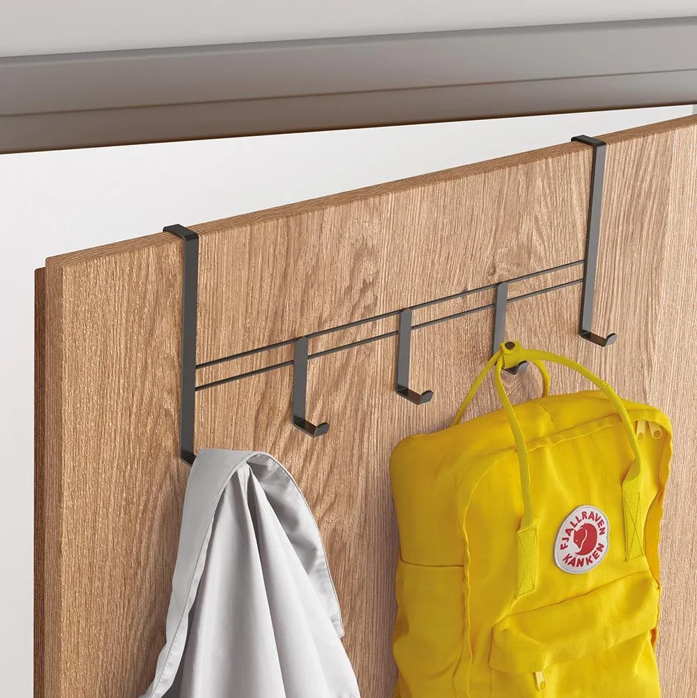 Türhängeleiste "Lava", mit 5 Haken, Schwarz, matt - 1