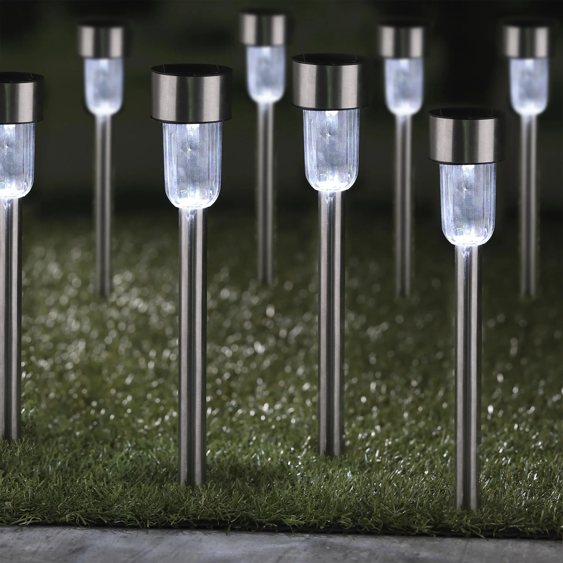 Solarlampe mit Erdspieß, 8er Set - 1