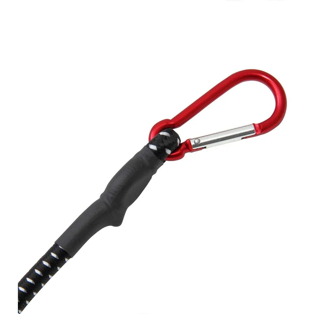 Gummiband mit Karabiner 100cm x 10 mm - Schwarz - 3