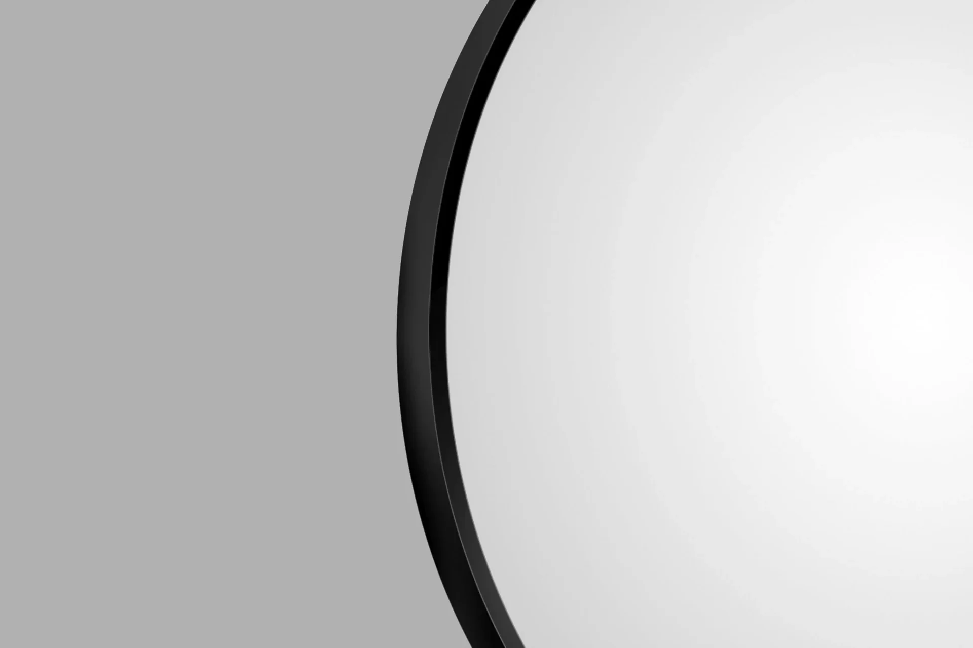 Dekorativer Wandspiegel "Black Hole" - matt Ø 80 cm - hochwertiger robuster Aluminiumrahmen schwarz matt - 1