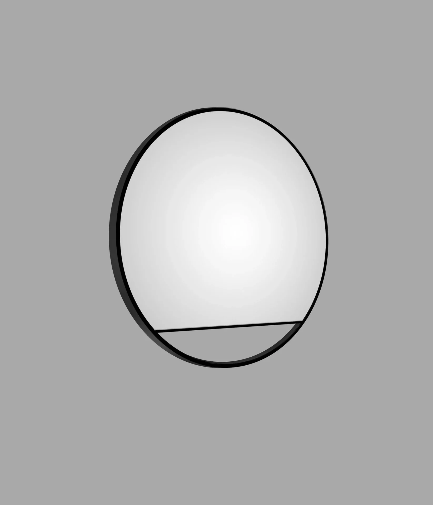 Dekorativer Wandspiegel "Black Hole" - matt Ø 80 cm - hochwertiger robuster Aluminiumrahmen schwarz matt - 5