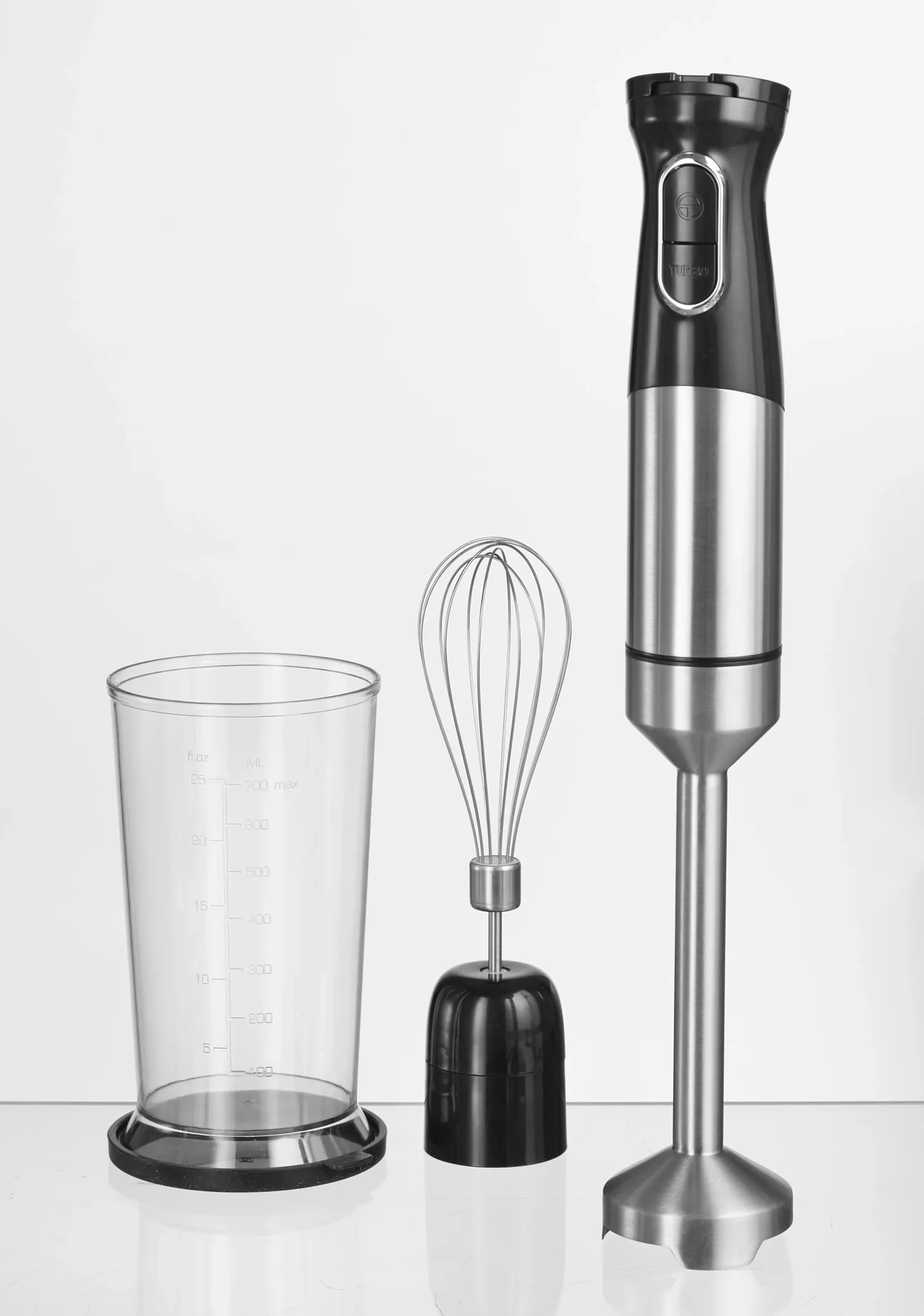 Power Stabmixer-Set 1500 Watt Edelstahl, inklusive Rührbecher & Rührbesen - 2