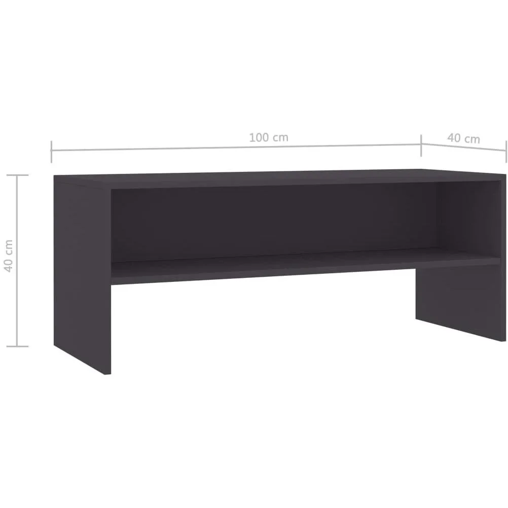 TV-Schrank 100x40x40 cm Spanplatte grau - 1