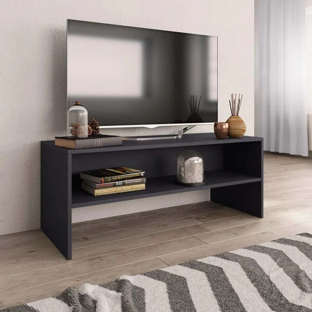 TV-Schrank 100x40x40 cm Spanplatte grau - 3