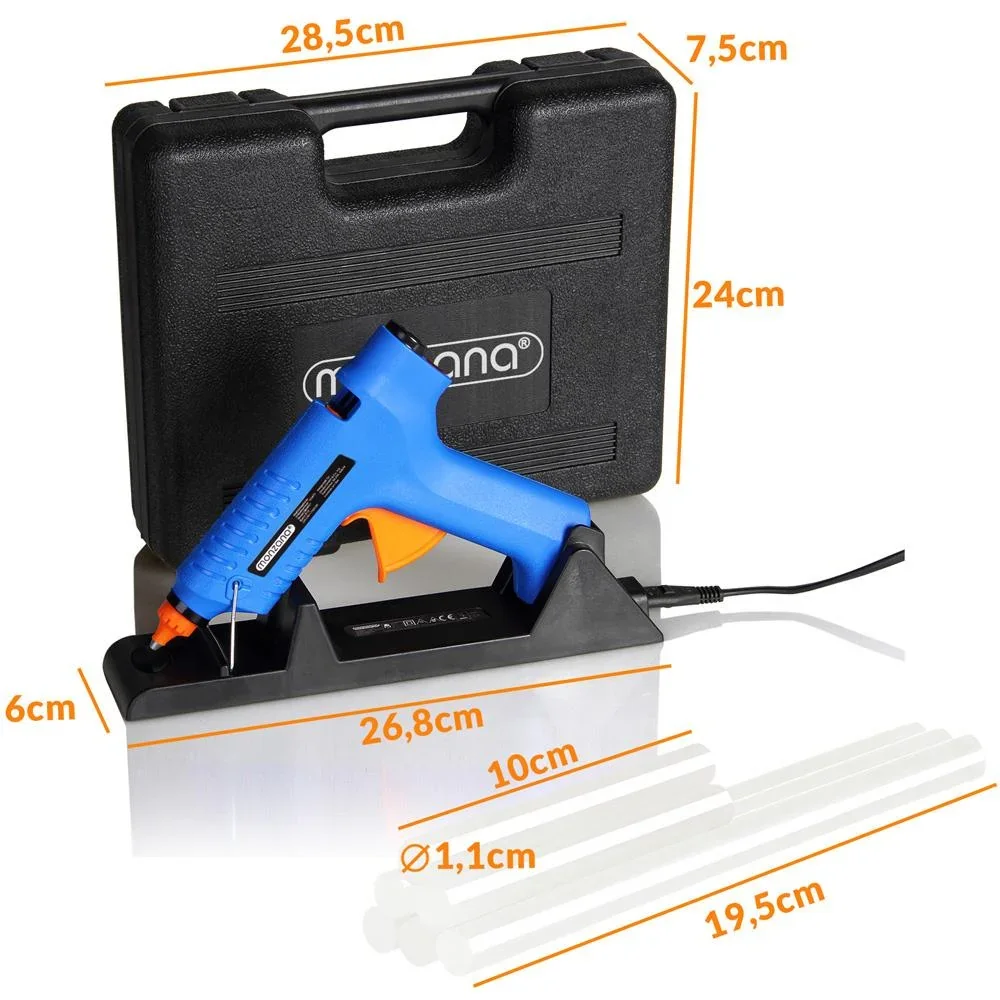 Kabellose Heißklebepistole mit Ladestation und Systemkoffer - 0