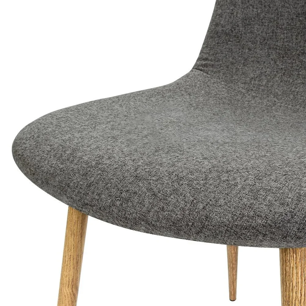 Design-Stuhl mit Stoffbezug dunkelgrau 4 Stück - 1