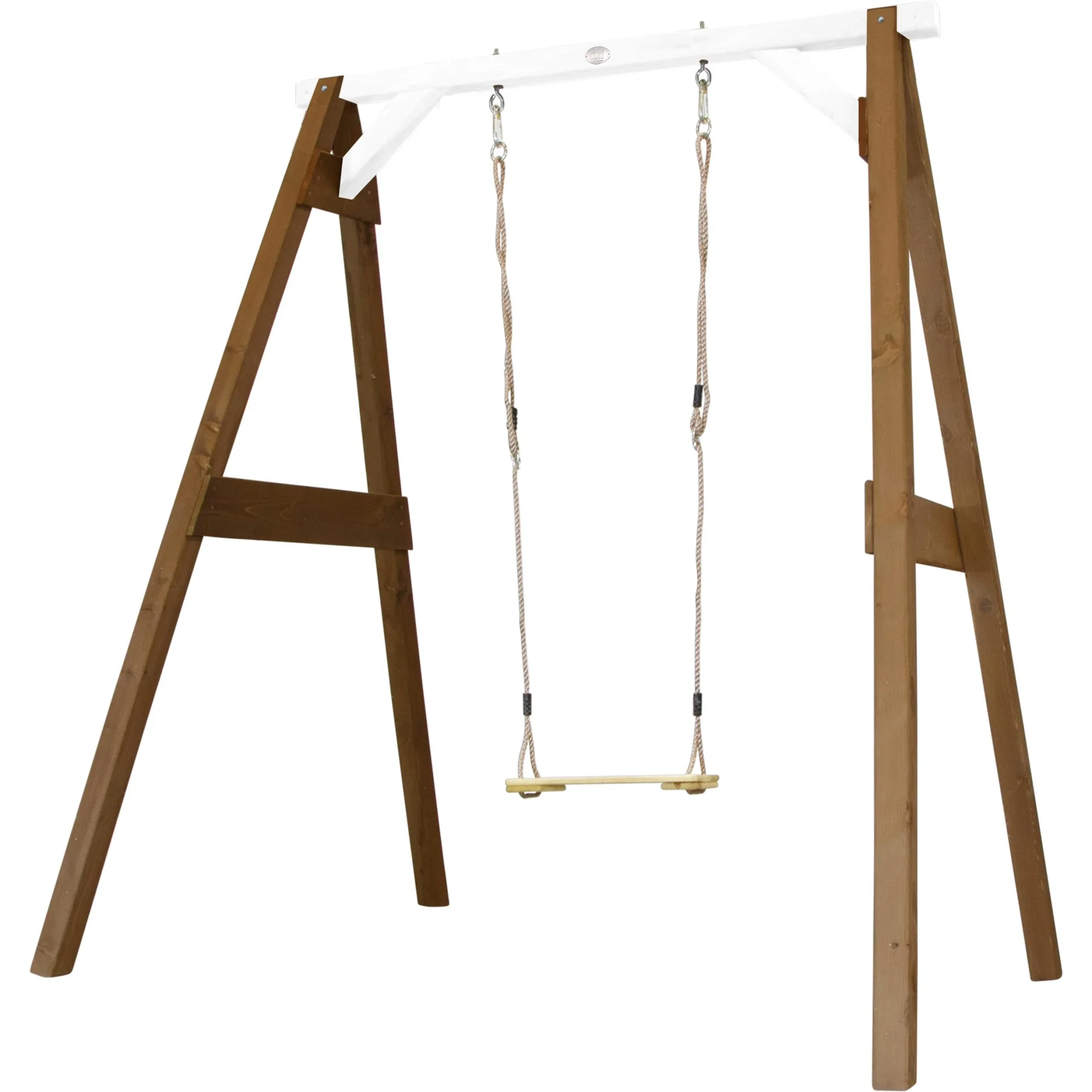 Einzelschaukel Braun/Weiß - 1