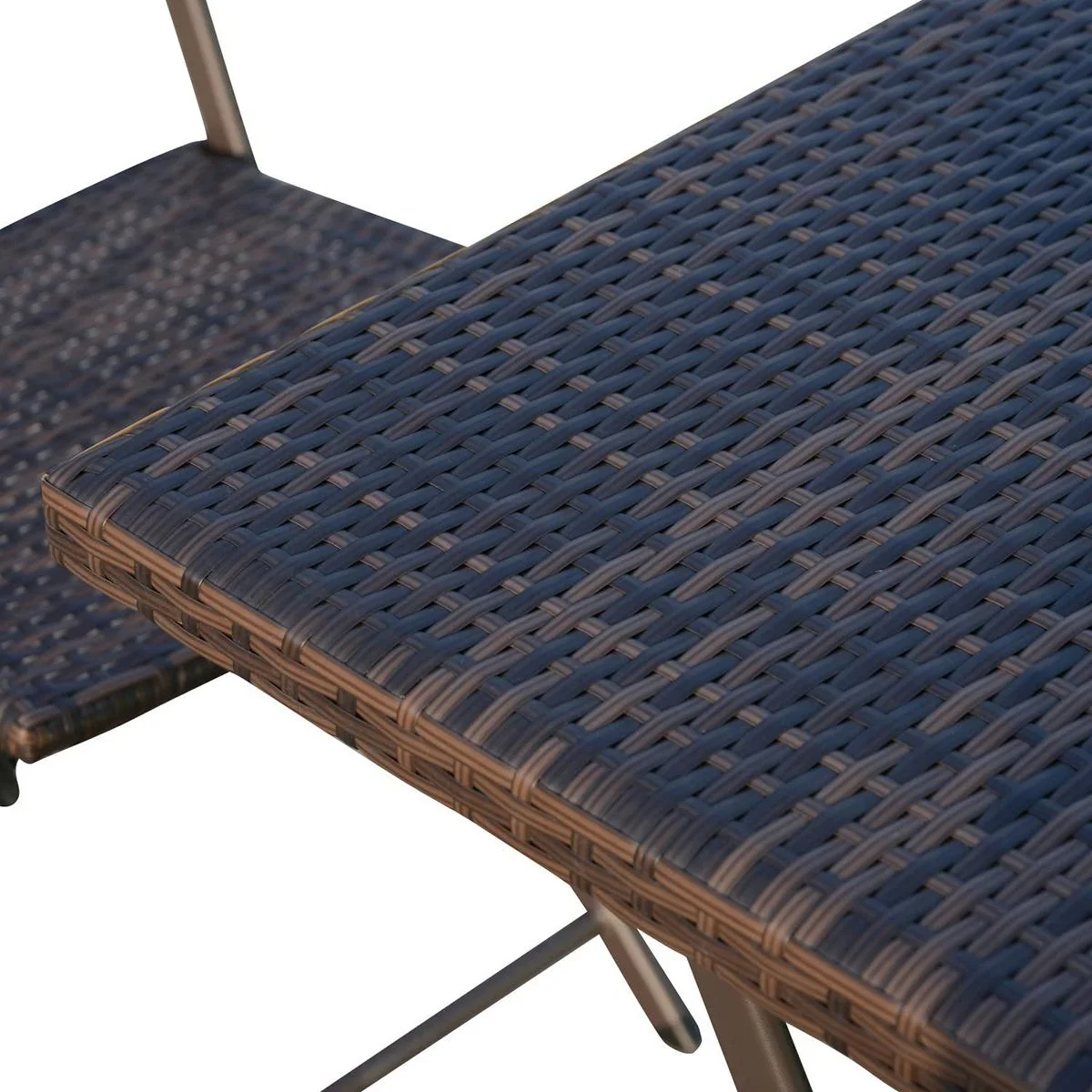 Balkonmöbel als 3-teiliges Set kaffeebraun - 0