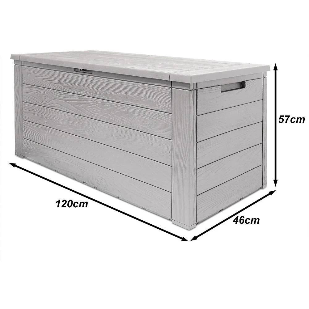 NL Luxuriöse Aufbewahrungsbox - Grau - 120x46x57cm - Kunststoff - 1