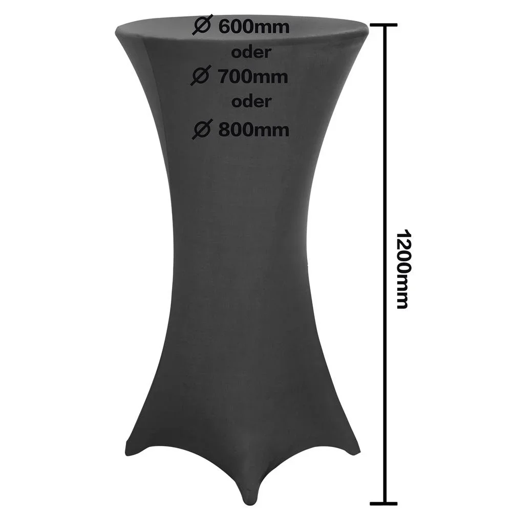 Tischabdeckung anthrazit Ø70cm - 0
