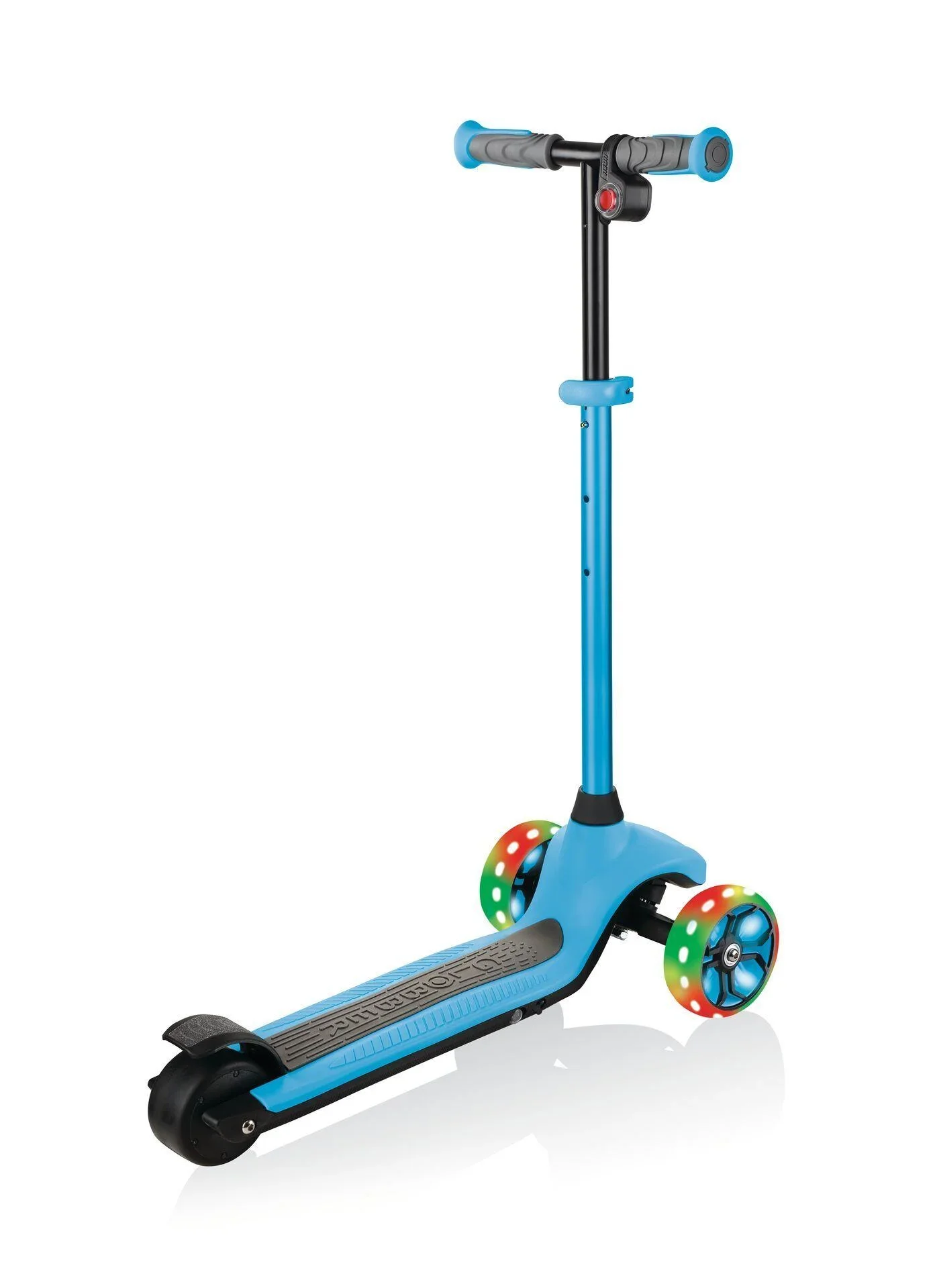 ONE K E-MOTION 4 PLUS, E-Scooter, Lithium-Batterie, 80 W Motor, 125/90 mm, 3-rädrig, LED-Rollen, hellblau - 3