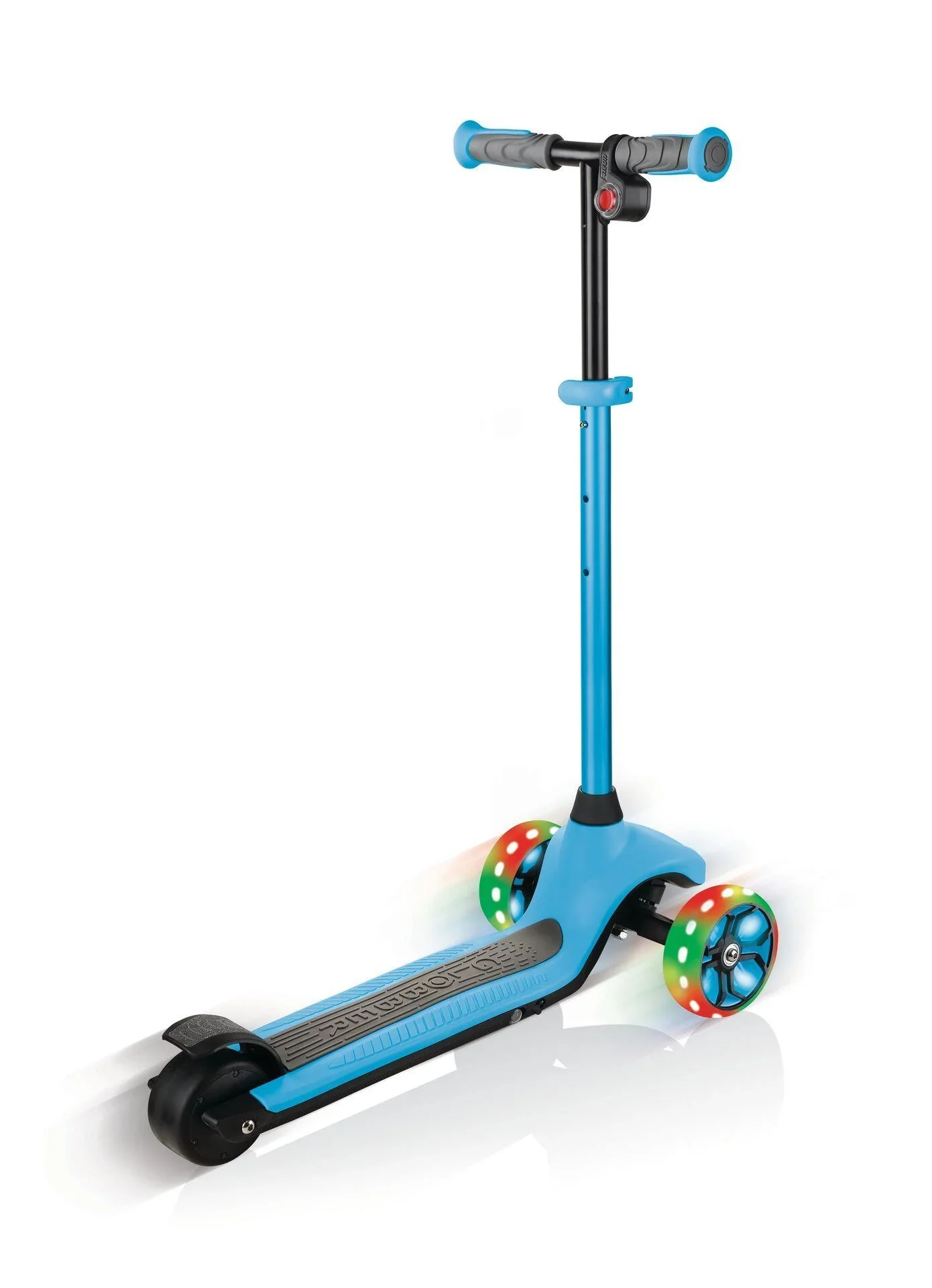 ONE K E-MOTION 4 PLUS, E-Scooter, Lithium-Batterie, 80 W Motor, 125/90 mm, 3-rädrig, LED-Rollen, hellblau - 4