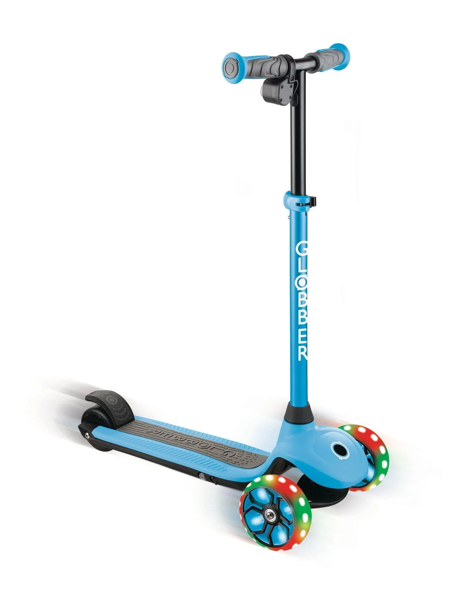 ONE K E-MOTION 4 PLUS, E-Scooter, Lithium-Batterie, 80 W Motor, 125/90 mm, 3-rädrig, LED-Rollen, hellblau - 8