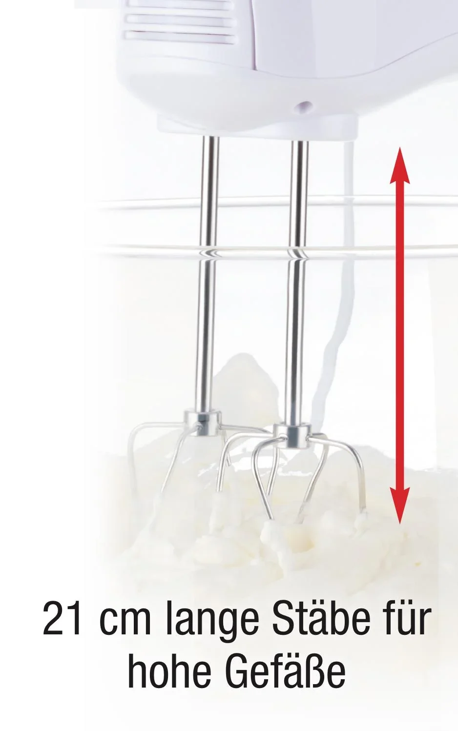 Handmixer mit XXL Rührstäben - 1