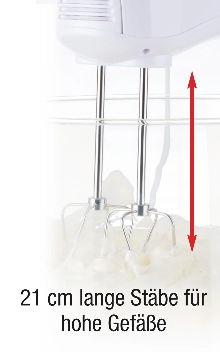 Handmixer mit XXL Rührstäben - 1