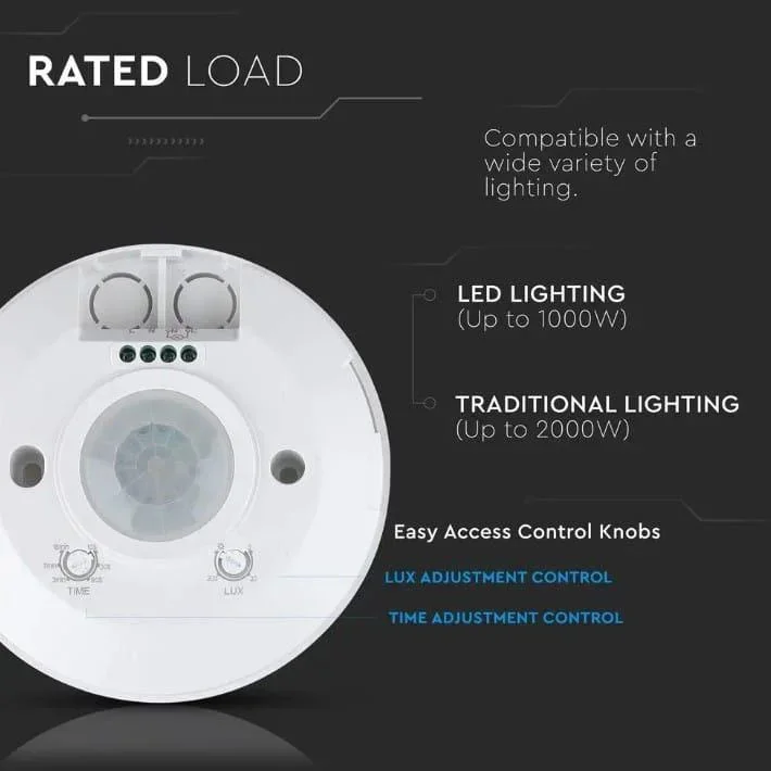 VT-8027 Bewegungsmelder mit Dämmerungsschalter - Decke - weiß - 4