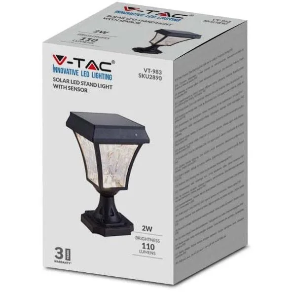 VT-983 Valencia Solar-Sockel Solar-LED-Lampe - 3 Lichtfarben - 1