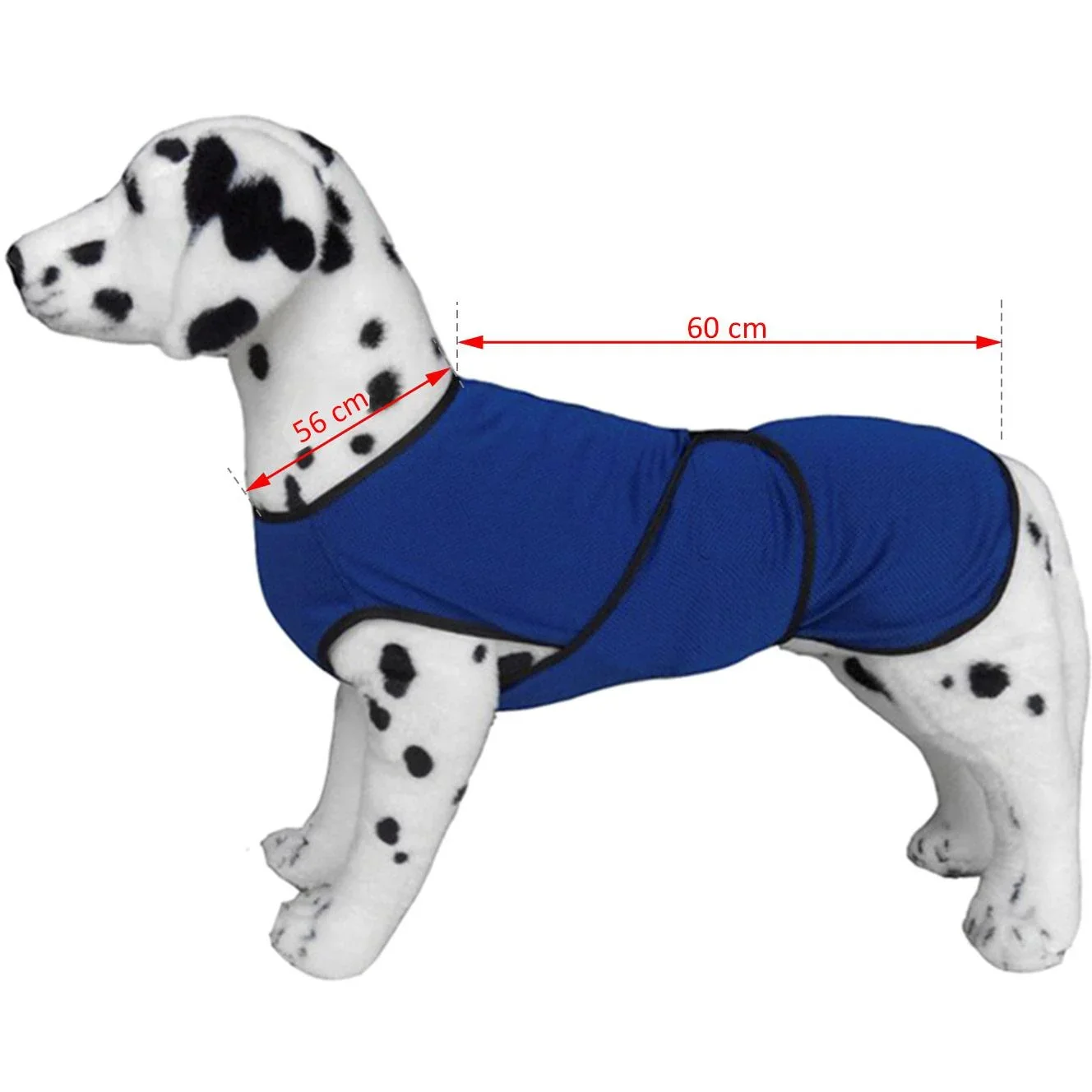 Hunde Kühlweste Kühljacke Cooling Vest schnelle Abkühlung Polyester Blau Ø56 x 60 cm - 7