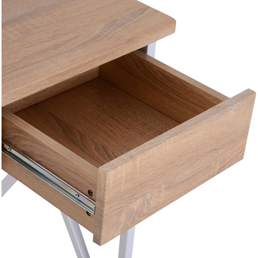 Computertisch Schreibtisch mit Tastaturauszug Schublade Arbeitstisch Metall + Hartglas 105 x 55 x 75 cm - 4