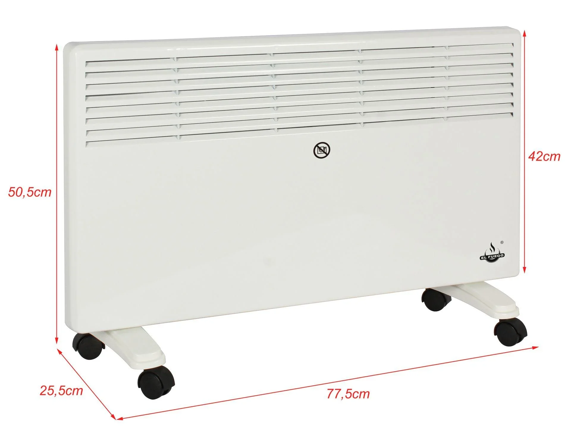 Mobiler Heizkonvektor, weiß, 2000 W - 4