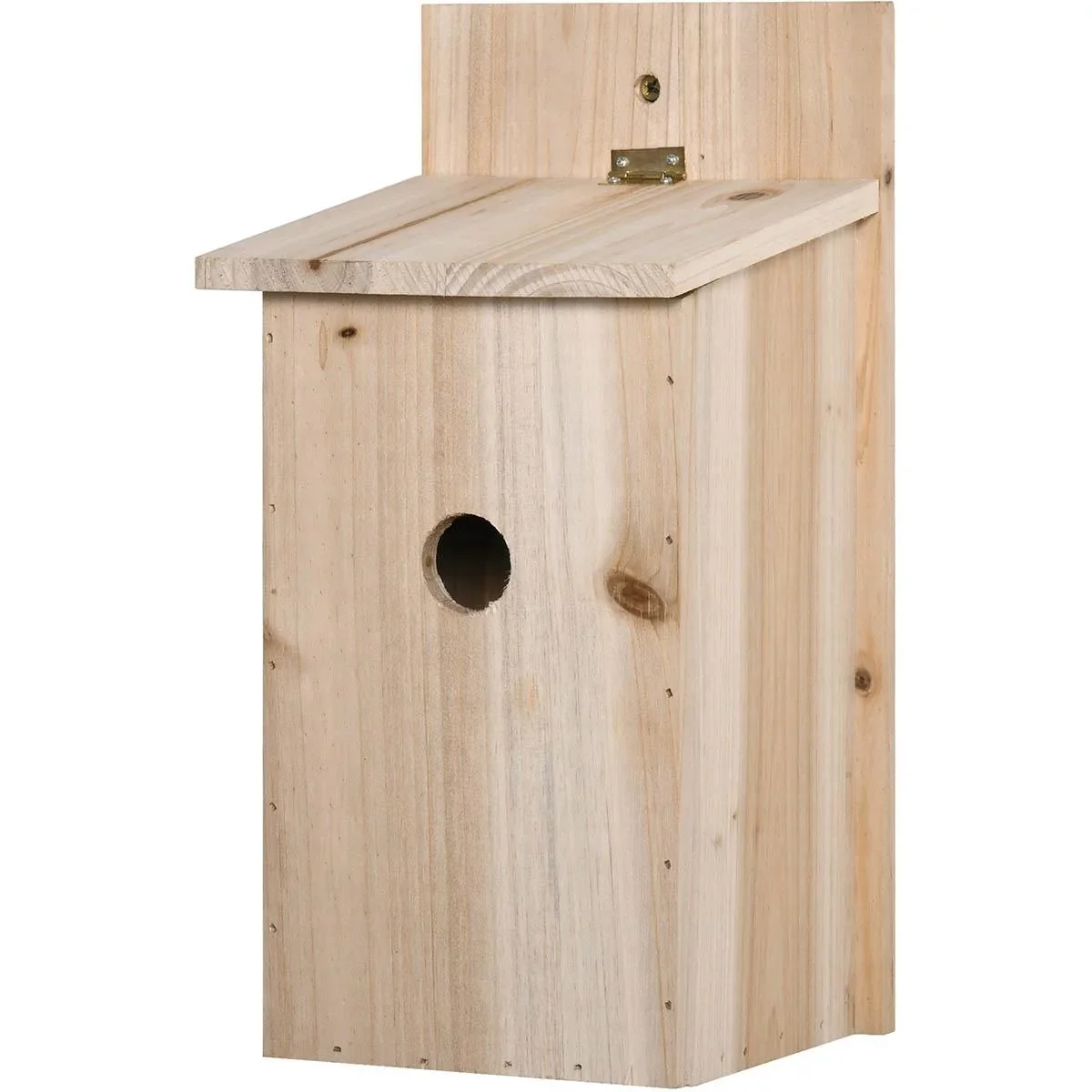 Vogelhaus - mit aufklappbarem Dach - Kiefer - 15 x 14 x 30 cm - 0