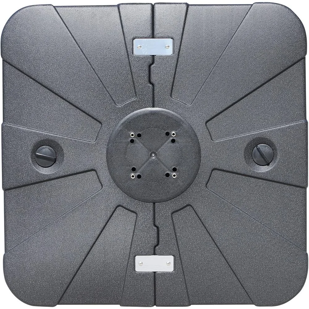 2tlg, Sonnenschirmständer Schirmhalter Schirmfuß befüllbar mit Sand Wasser bis zu 125 kg Schwarz 84 x 84 x 19 cm - 6