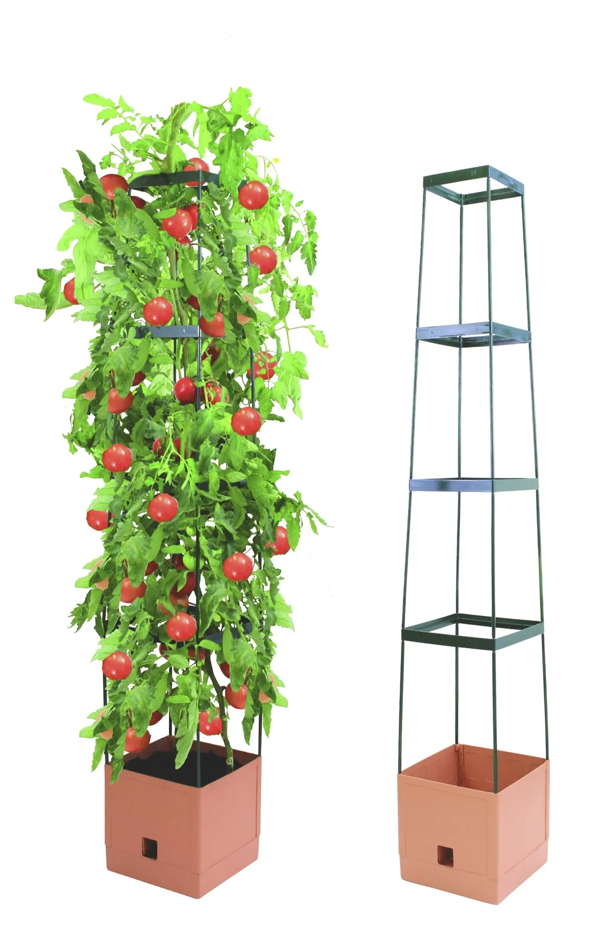 Pflanzturm Maxitom, anthrazit im Spar-Set mit Abdeckhaube - 1