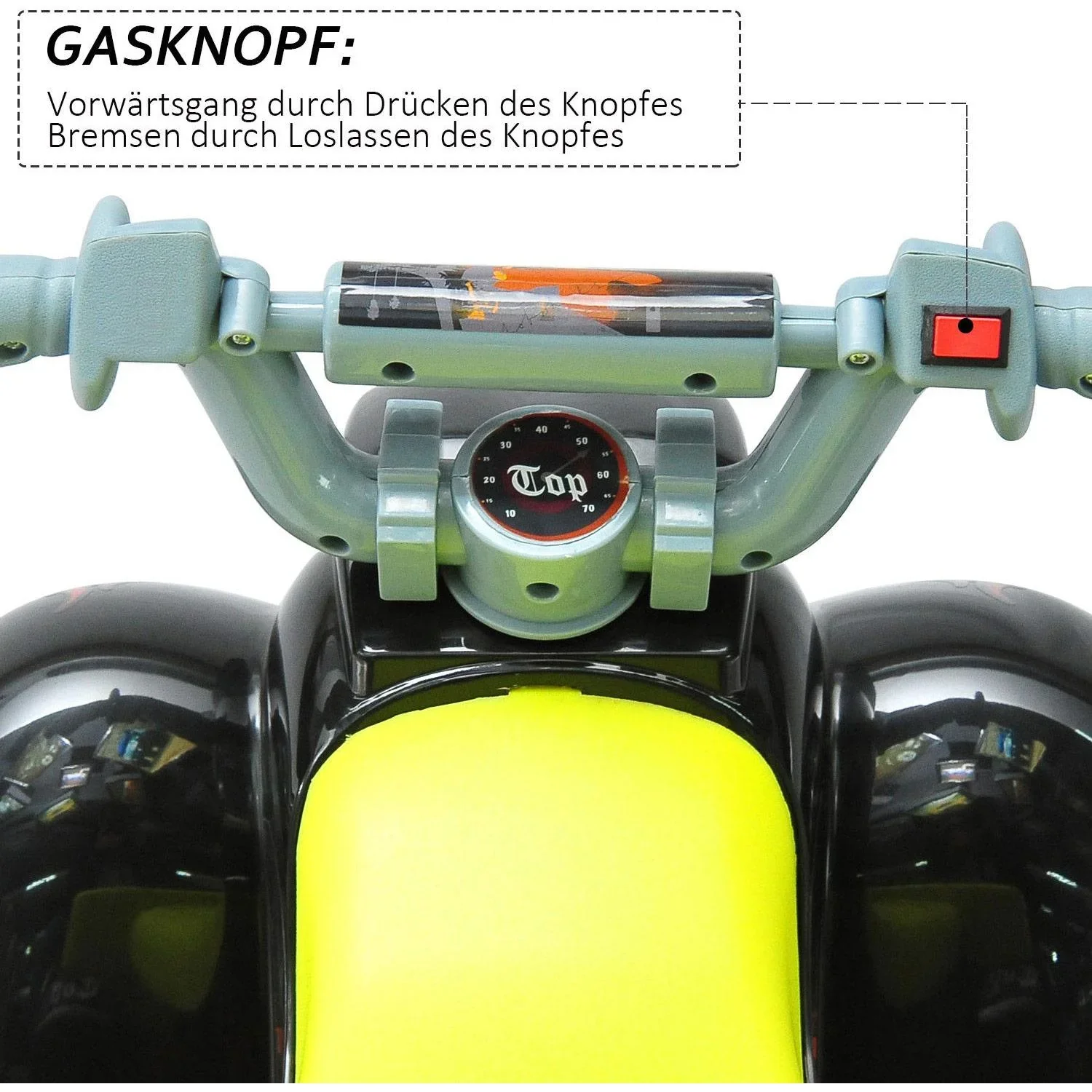 Kinderauto Kindermotorrad gelb-schwarz - 3