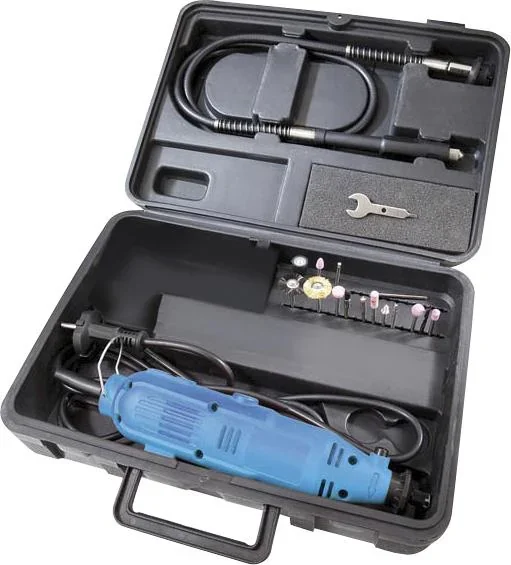 Elektrisches Mini Bohr-u. Fräswerkzeug mit 40-teiligem Zubehör im Koffer - 1