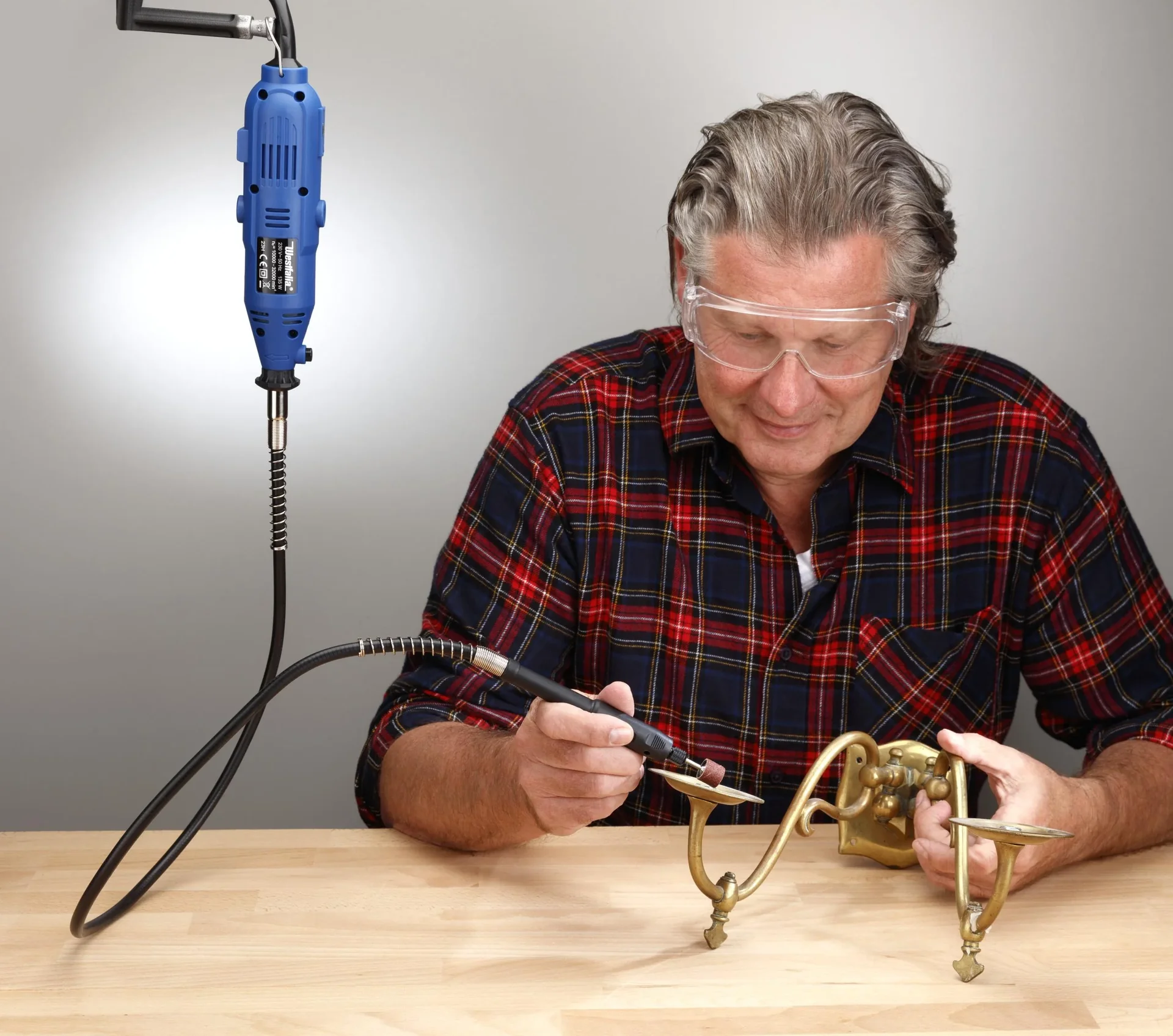 Elektrisches Mini Bohr-u. Fräswerkzeug mit 40-teiligem Zubehör im Koffer - 9