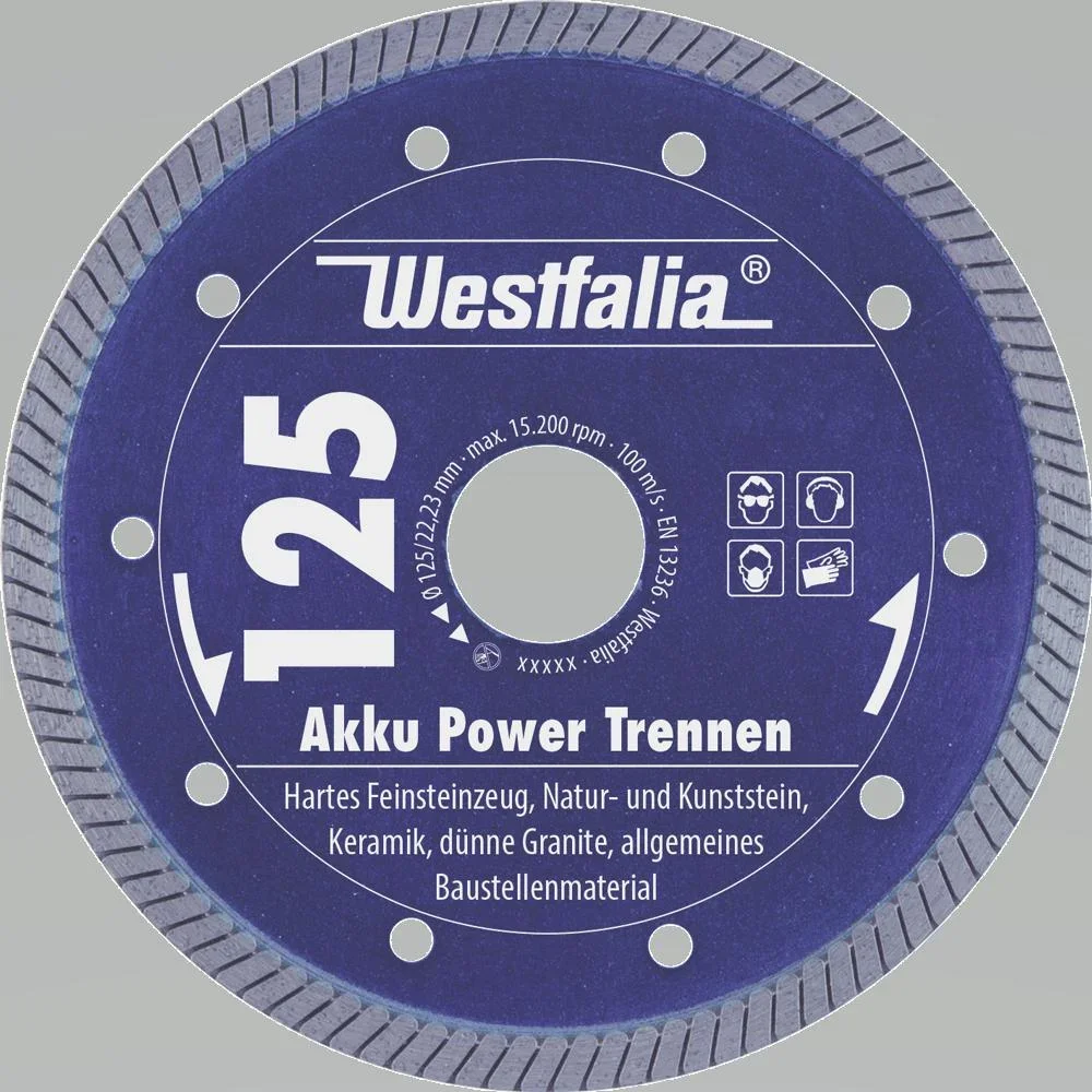 Diamanttrennscheibe Akku Power Trennen, Durchmesser 125 - 0