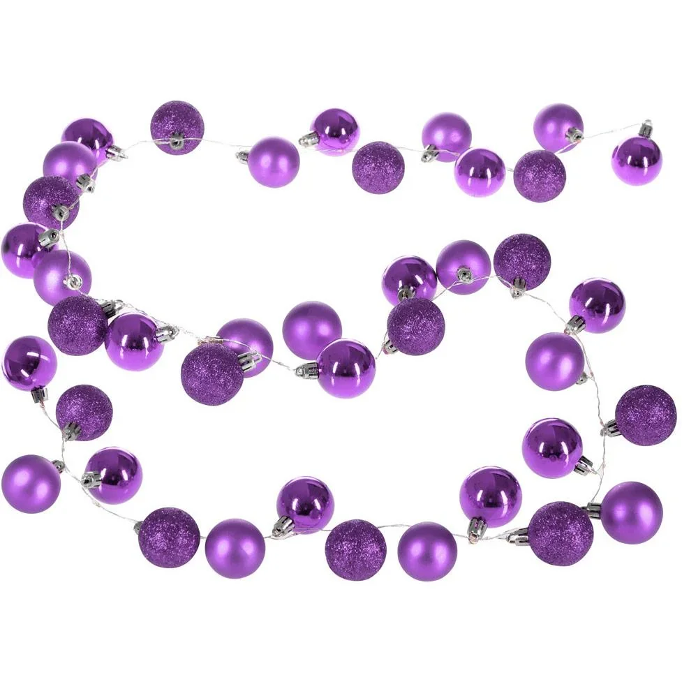 Weihnachtsbeleuchtung Kugeln 40-LED - Lila - 2m - 2