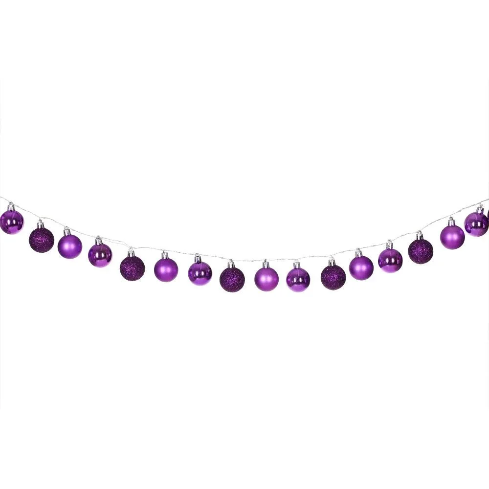 Weihnachtsbeleuchtung Kugeln 40-LED - Lila - 2m - 4