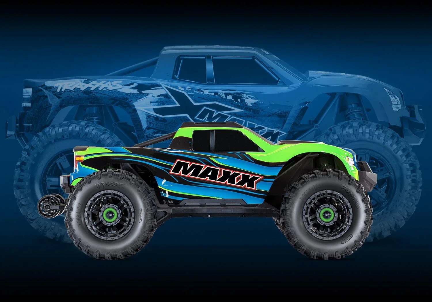 MAXX 1:10 RTR TSM SR VXL-4S Regler ohne Akku/Lader 1/10 Monster-Truck Brushless grün - 0