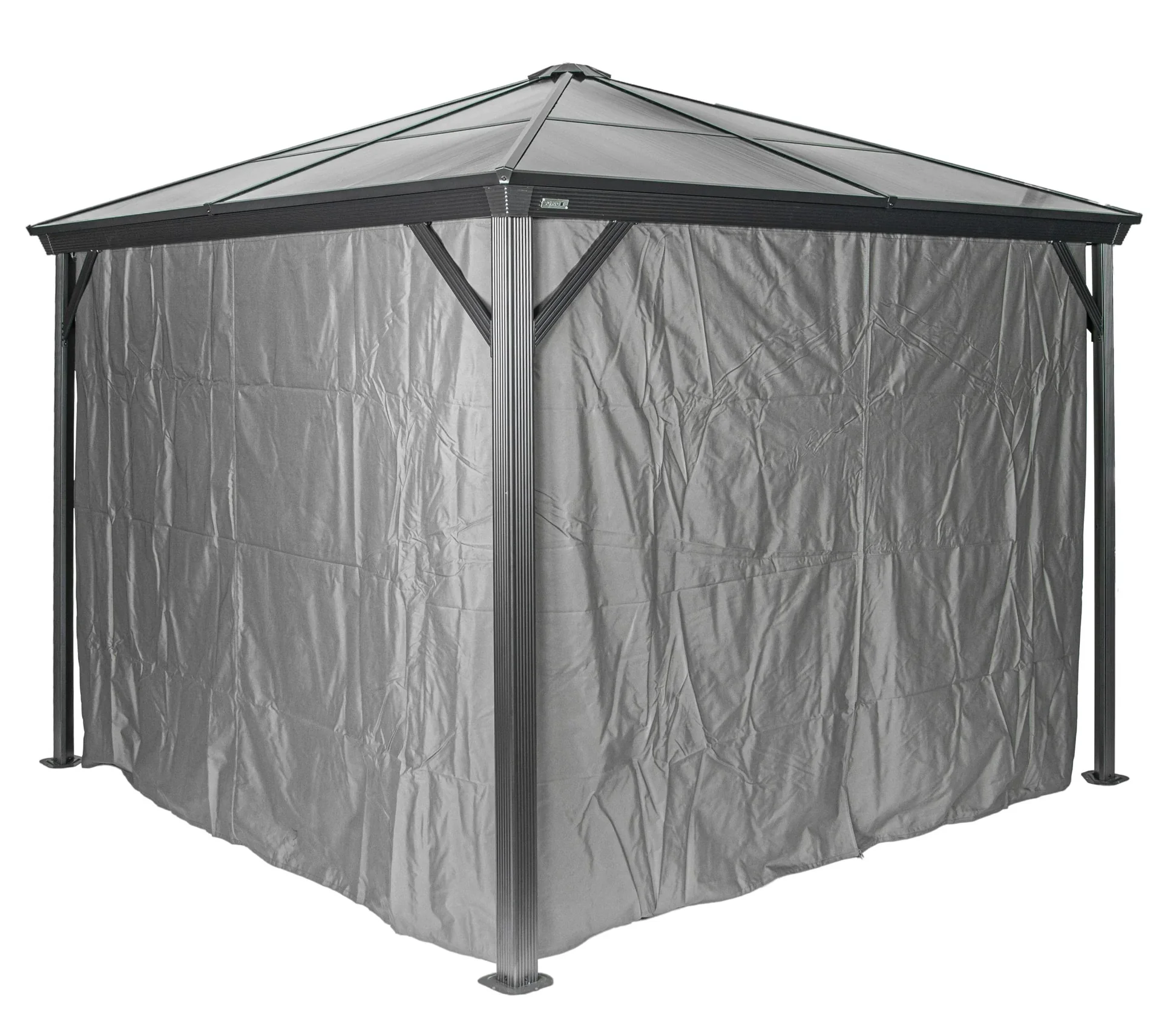 Aluminium Pavillon Verona, 10 x 14, Farbe anthrazit mit HardTop - 4