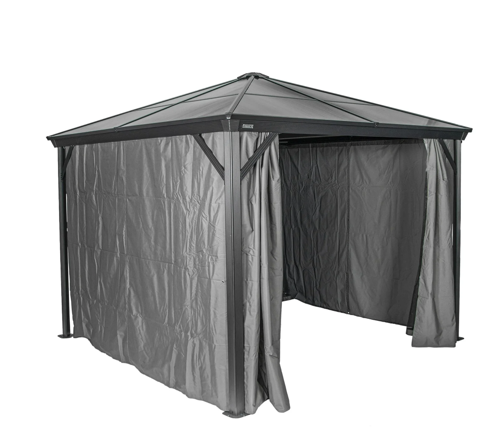 Aluminium Pavillon Verona, 10 x 14, Farbe anthrazit mit HardTop - 5