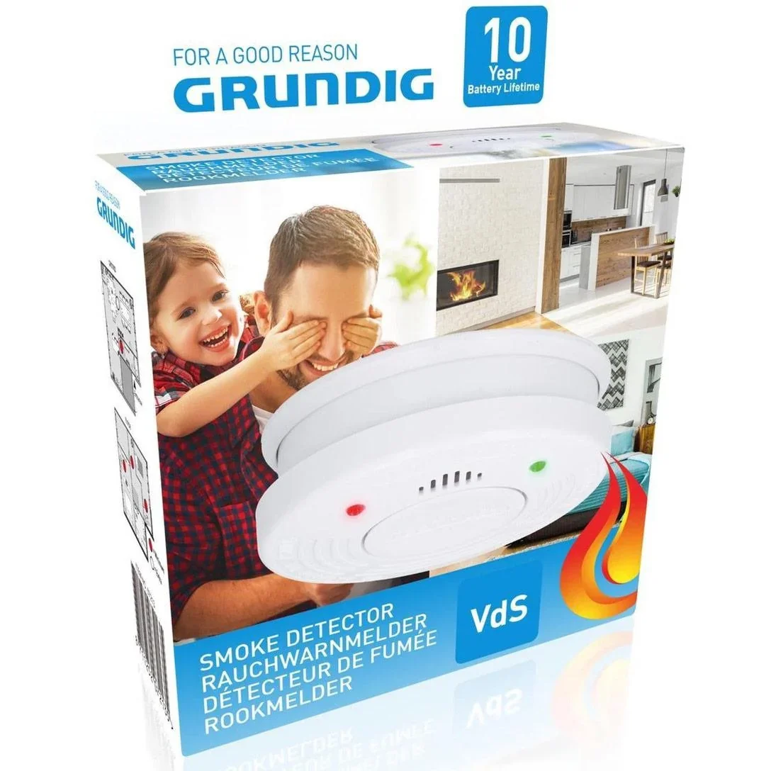 2x Optischer Rauchmelder 10 Jahre Lebensdauer - 85 dB - Weiß - 3