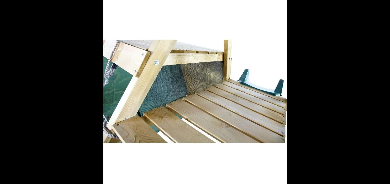 Holz Kletterpyramide, Outdoor-Kletterpyramide für Kinder aus Holz, Kletterwand, Kletternetz, Rutsche, natur - 0