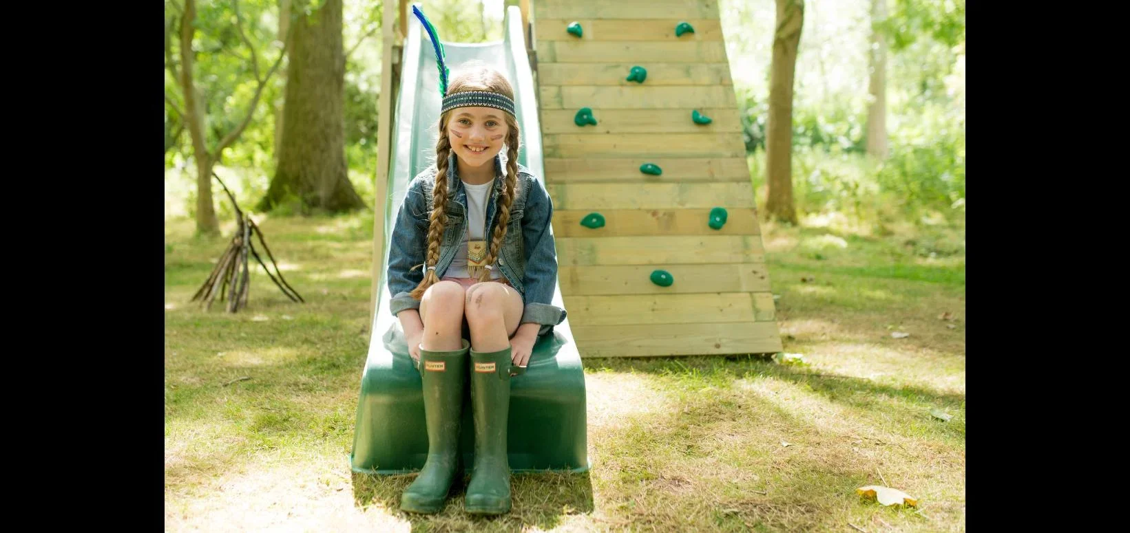 Holz Kletterpyramide, Outdoor-Kletterpyramide für Kinder aus Holz, Kletterwand, Kletternetz, Rutsche, natur - 1