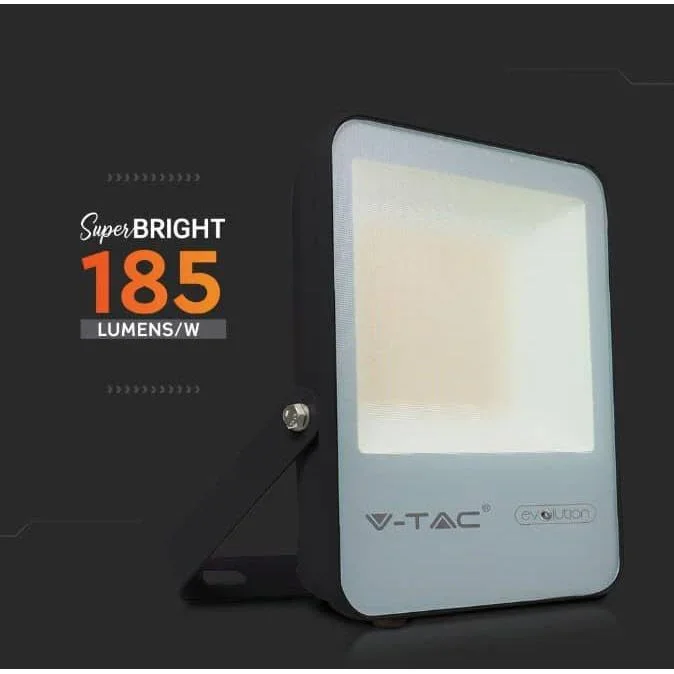 VT-30185 LED-Flutlicht - 30 W - 4720 Lm - 6400K - schwarz - Extra effizient - 5