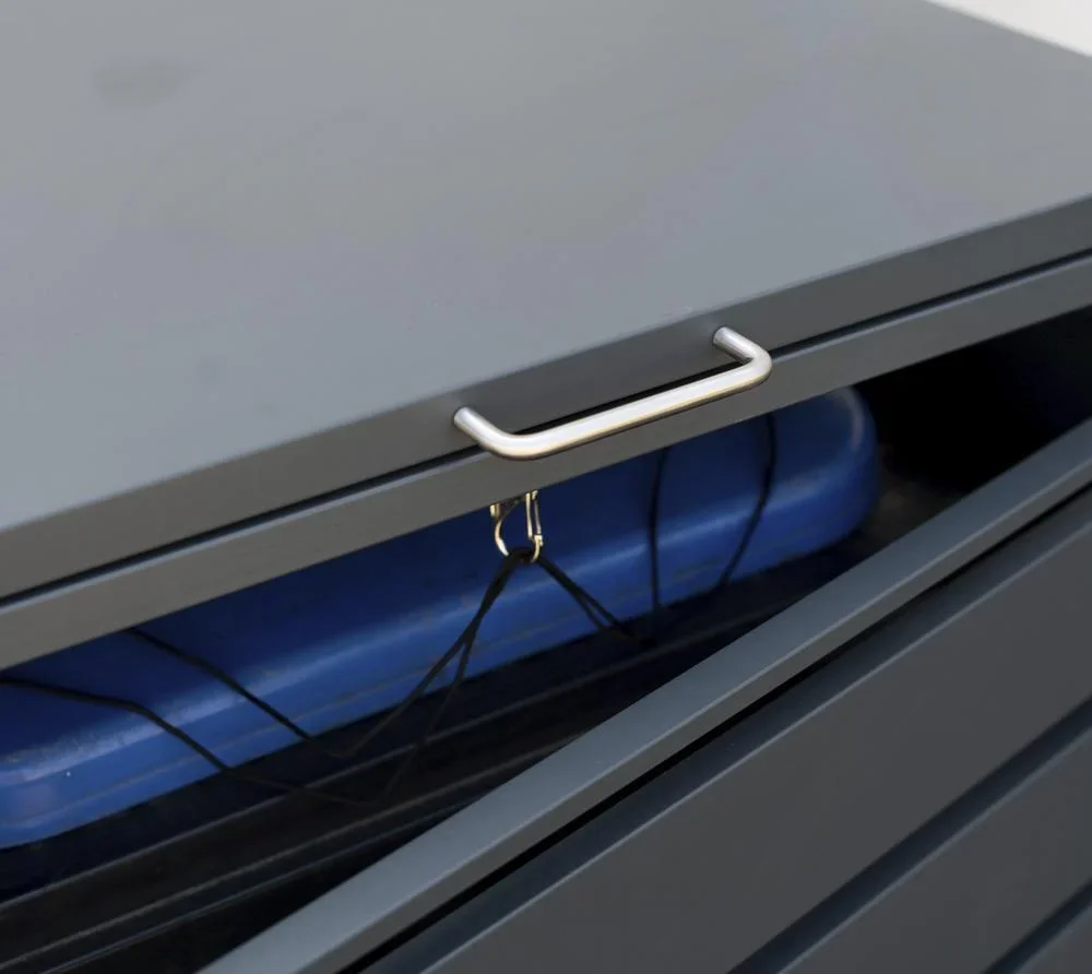 Mülltonnenbox 5-fach mit Deckel, Anthrazit - 5