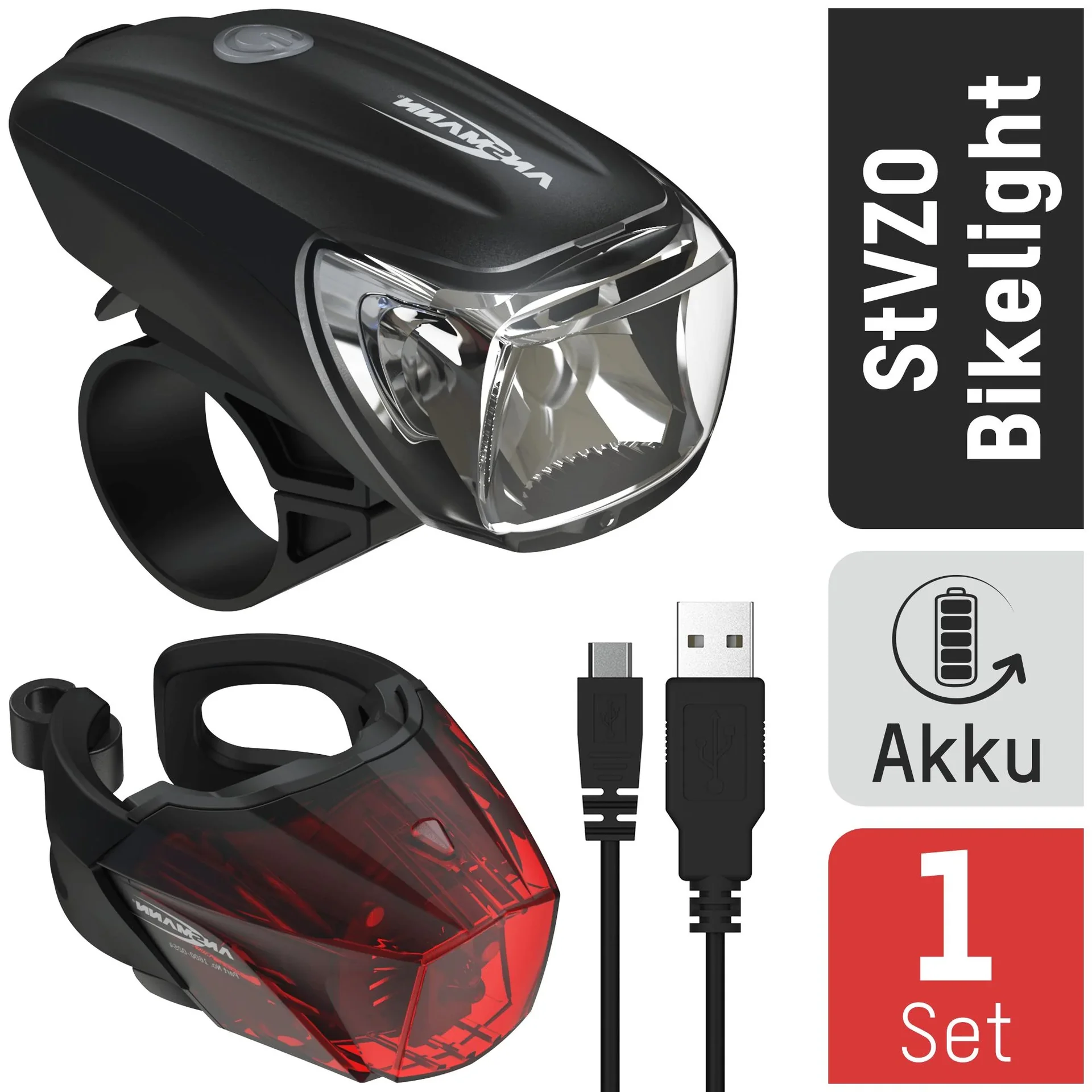 Fahrradlicht "Combo LED" - AKKU - 2