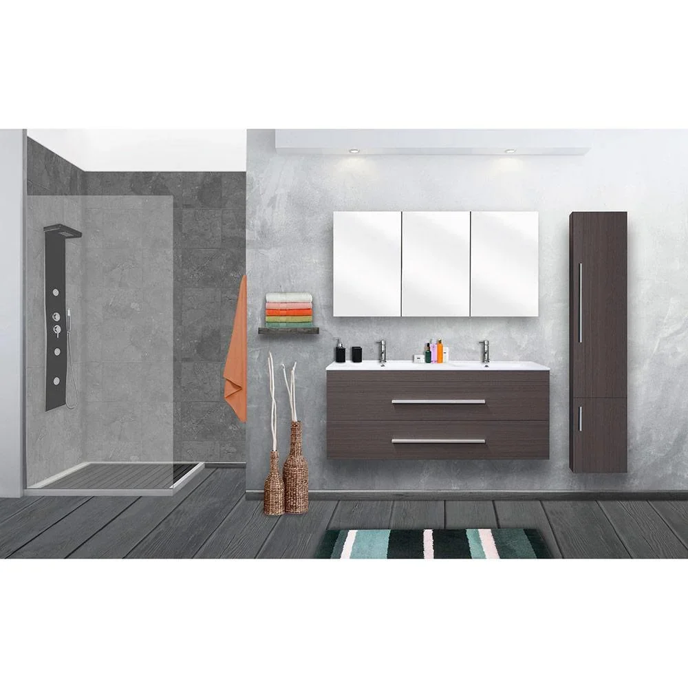 Badezimmermöbel Style 120cm - schwartz Eiche - 1