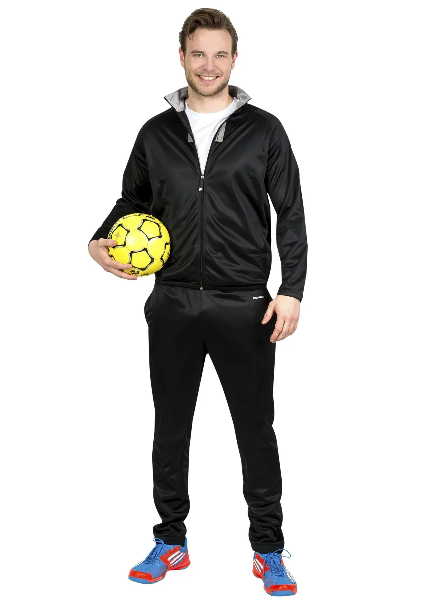 Trainingsanzug, 2-teilig, schwarz/grau, Gr. XL - 3